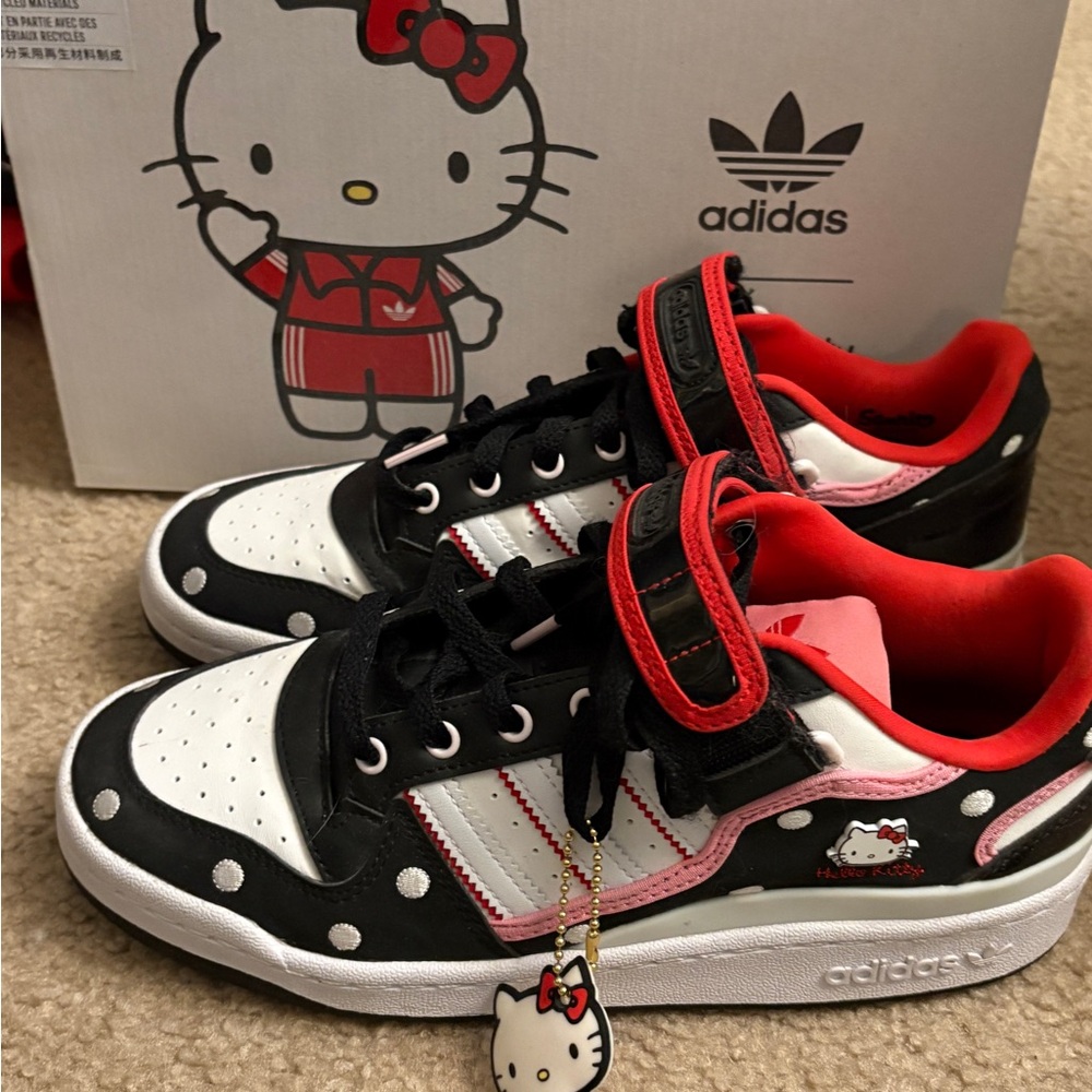 Adidas Women Black and Red Hello Kitty Sneakers